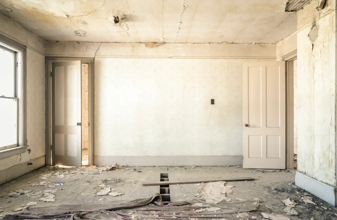 Waste disposal crew managing a cleanout project in Farmville