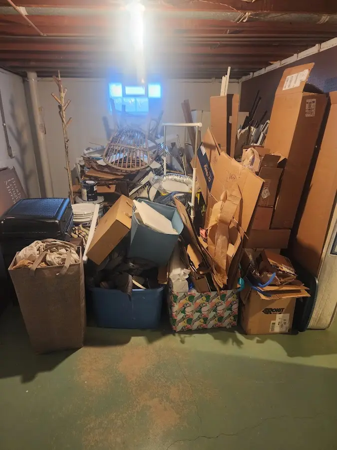 Roll-off dumpster container at job site for 40 Yard Dumpster Rental in Farmville